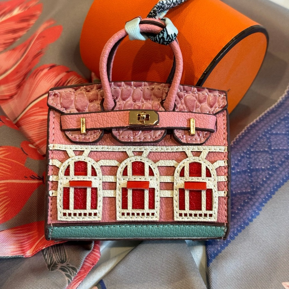 Mini micro handbag charms. Purse charms. House bag charms.